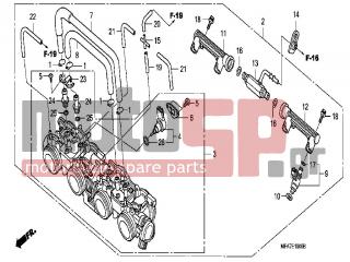 HONDA - CBF1000A (ED) ABS 2006 - Engine/Transmission - THROTTLE BODY - 16472-MCW-000 - SEAL RING, INJECTOR