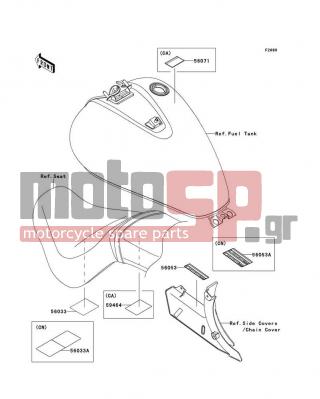 KAWASAKI - VULCAN® 900 CLASSIC 2011 - Body Parts - Labels - 56053-0513 - LABEL-SPECIFICATION,TIRE&LOAD