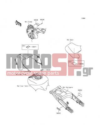 KAWASAKI - NINJA® ZX™-14R ABS 2016 - Body Parts - Labels - 56053-0957 - LABEL-SPECIFICATION,TIRE&LOAD