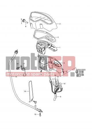 SUZUKI - DR125SM (E2) 2009 - Electrical - SPEEDOMETER - 34938-14D30-000 - GUIDE, METER CABLE NO.2