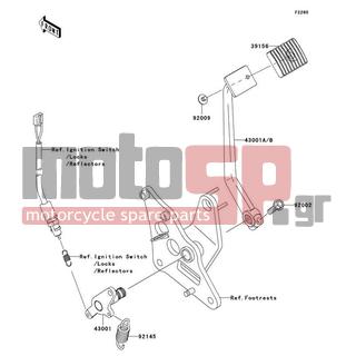 KAWASAKI - VULCAN® 900 CUSTOM 2011 -  - Brake Pedal/Torque Link - 92009-1677 - SCREW,6X8