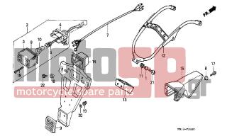 HONDA - XR600R (ED) 1997 - Electrical - TAILLIGHT (1) - 93901-34780- - SCREW, TAPPING, 4X30