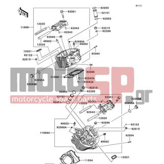 KAWASAKI - VULCAN® 900 CUSTOM 2011 - Κινητήρας/Κιβώτιο Ταχυτήτων - Cylinder Head - 92001-1005 - BOLT,FLANGED,8X58