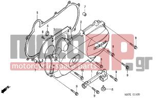 HONDA - SCV100 (ED) Lead 2003 - Κινητήρας/Κιβώτιο Ταχυτήτων - LEFT CRANKCASE COVER - 96001-0603500 - BOLT, FLANGE, 6X35