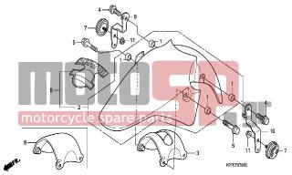 HONDA - CBR125R (ED) 2004 - Body Parts - FRONT FENDER - 61100-KPP-900ZH - FENDER, FR. *PB325C*