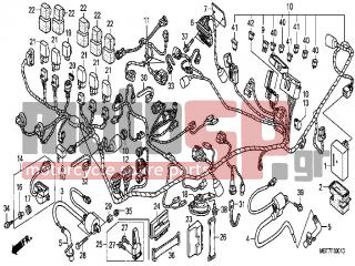 HONDA - XL1000VA (ED)-ABS Varadero 2009 - Electrical - WIRE HARNESS - 90650-KW3-000 - BAND, WIRE