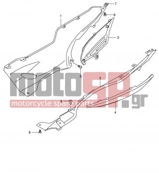 SUZUKI - AN400 (E2) Burgman 2001 - Body Parts - SIDE LEG SHIELD (MODEL X) - 09148-05038-000 - NUT