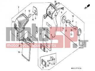 HONDA - NX650 (ED) 1988 - Electrical - TAILLIGHT - 33705-MN9-642 - SOCKET COMP., TAILLIGHT
