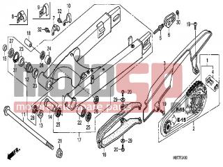 HONDA - XL1000VA (ED)-ABS Varadero 2009 - Frame - SWINGARM - 90112-MT3-000 - SCREW, PAN, 6X20