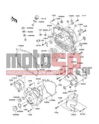 KAWASAKI - CANADA ONLY 2010 - Engine/Transmission - Engine Cover(s) - 220AD0616 - SCREW-PAN-CROS,6X16