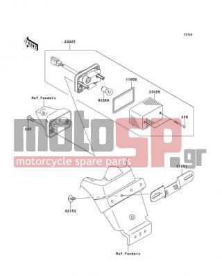 KAWASAKI - CANADA ONLY 2010 -  - Taillight(s) - 11009-1078 - GASKET,TAIL LAMP LENS