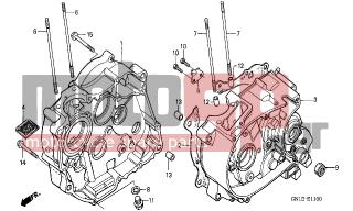HONDA - XR80R (ED) 2003 - Κινητήρας/Κιβώτιο Ταχυτήτων - CRANKCASE - 92800-12000- - BOLT, DRAIN PLUG, 12MM