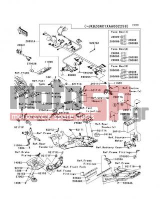 KAWASAKI - CONCOURS® 14 ABS 2010 -  - Chassis Electrical Equipment - 11056-0152 - BRACKET,RELAY