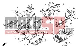 HONDA - FJS600A (ED) ABS Silver Wing 2007 - Body Parts - FLOOR STEP/UNDER COVER - 64325-MCT-000 - MAT, R. FLOOR