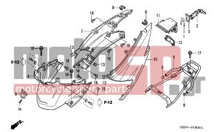 HONDA - SCV100F (ED) Lead 2005 - Body Parts - BODY COVER - 77241-KRP-900 - PLATE, SEAT LOCK