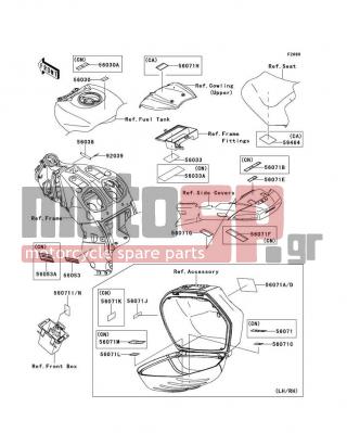 KAWASAKI - CONCOURS™ 14 2010 - Body Parts - Labels - 56053-0460 - LABEL-SPECIFICATION,TIRE&LOAD
