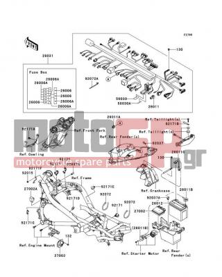 KAWASAKI - ER-6N 2010 -  - Chassis Electrical Equipment - 26011-0101 - WIRE-LEAD,SENSOR CONNECTOR