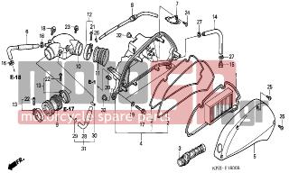 HONDA - SES125 (ED) 2002 - Engine/Transmission - AIR CLEANER - 93903-25480- - SCREW, TAPPING, 5X20