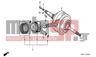 HONDA - FES250 (ED) 2002 - Κινητήρας/Κιβώτιο Ταχυτήτων - CRANKSHAFT/PISTON - 13011-KFG-610 - RING SET, PISTON (0.25)