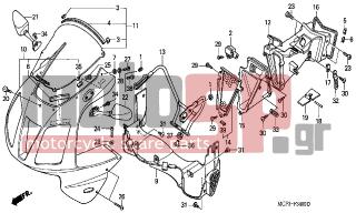 HONDA - VTR1000SP (ED) 2006 - Body Parts - UPPER COWL - 64505-MCF-000 - FILTER, AIR INTAKE DUCT