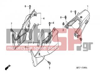 HONDA - FMX650 (ED) 2005 - Body Parts - SIDE COVER - 83750-MFC-620ZA - COVER SET, L. SIDE *NH1*
