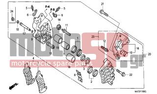 HONDA - CBR1100XX (ED) 2003 - Brakes - FRONT BRAKE CALIPER (R.) - 45112-MZ2-006 - RETAINER, BRACKET