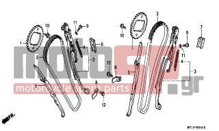 HONDA - XRV750 (ED) Africa Twin 1996 - Engine/Transmission - CAM CHAIN/TENSIONER - 14532-MN8-000 - RUBBER, RR. CUSHION