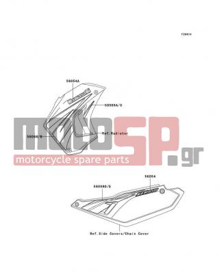 KAWASAKI - KLR™650 2010 - Body Parts - Decals(Blue)(EAF) - 56068-1982 - PATTERN,SIDE COVER,LH