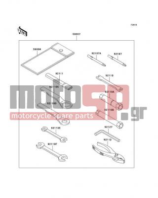 KAWASAKI - KLR™650 2010 - Εξωτερικά Μέρη - Owner's Tools - 92110-1153 - TOOL-WRENCH,OPEN END,14X17