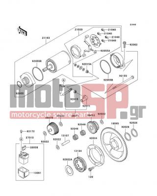 KAWASAKI - KLR™650 2010 -  - Starter Motor - 92015-1476 - NUT,STARTER MOTOR