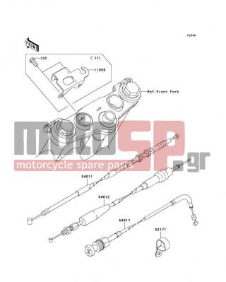 KAWASAKI - KLX140 (CANADA ONLY) 2010 -  - Cables - 54012-0212 - CABLE-THROTTLE