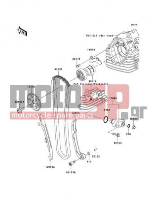 KAWASAKI - KLX140 (CANADA ONLY) 2010 - Engine/Transmission - Camshaft(s)/Tensioner - 92057-0032 - CHAIN,CAM