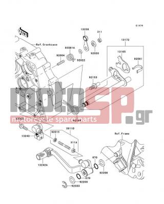 KAWASAKI - KLX140 (CANADA ONLY) 2010 - Engine/Transmission - Gear Change Mechanism - 92033-1178 - RING-SNAP,TYPE-E,10MM