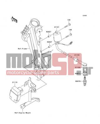 KAWASAKI - KLX140 (CANADA ONLY) 2010 -  - Ignition System - 21132-005 - GROMMET,HIGH TENSION
