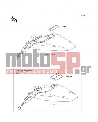 KAWASAKI - KLX140L (CANADA ONLY) 2010 - Body Parts - Labels - 56071-0020 - LABEL-WARNING,OFF LOAD ONLY