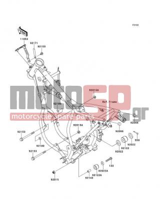 KAWASAKI - KX65 (CANADA ONLY) 2010 - Engine/Transmission - Engine Mount - 550AA2518 - PIN-COTTER,2.5X18