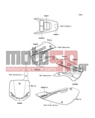 KAWASAKI - KX65 (CANADA ONLY) 2010 - Body Parts - Labels(AAF) - 56030-1233 - LABEL,DISCLAIMER
