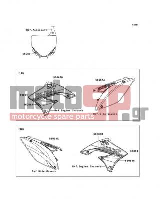 KAWASAKI - KX™450F 2010 - Body Parts - Decals - 56068-1885 - PATTERN,SHROUD,RR,LH