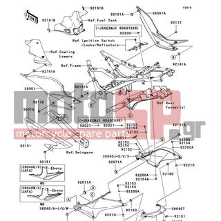 KAWASAKI - NINJA® 250R 2010 - Body Parts - Side Covers/Chain Cover - 92071-056 - GROMMET