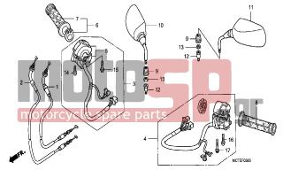 HONDA - FJS400D (ED) Silver Wing 2006 - Frame - SWITCH/CABLE - 93892-0503507 - SCREW-WASHER, 5X35