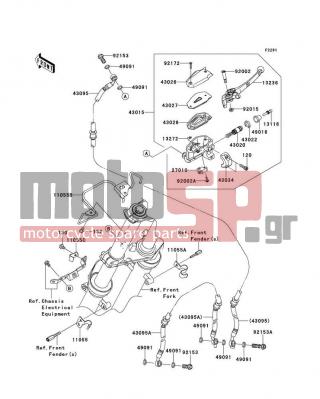 KAWASAKI - NINJA® 650R 2010 -  - Front Master Cylinder - 92002-1323 - BOLT,SCREW,4X12