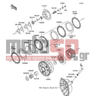 KAWASAKI - NINJA® ZX™-10R 2010 - Κινητήρας/Κιβώτιο Ταχυτήτων - Clutch - 92046-1263 - BEARING-NEEDLE,K38X43X28.8X