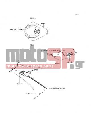 KAWASAKI - NINJA® ZX™-10R 2010 - Body Parts - Decals(Brack)(FAF) - 56054-0553 - MARK,SEAT COVER,ZX-10R