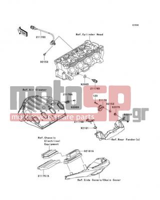 KAWASAKI - NINJA® ZX™-10R 2010 - Κινητήρας/Κιβώτιο Ταχυτήτων - Fuel Injection - 92009-1984 - SCREW,TAPPING,5X16
