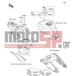 KAWASAKI - NINJA® ZX™-10R 2010 - Body Parts - Labels - 56033-0323 - LABEL-MANUAL,CHAIN