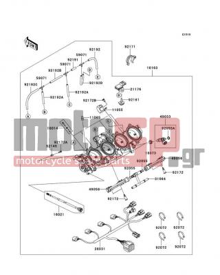 KAWASAKI - NINJA® ZX™-10R 2010 - Κινητήρας/Κιβώτιο Ταχυτήτων - Throttle - 92172-0065 - SCREW,THROTTLE SYNCRO