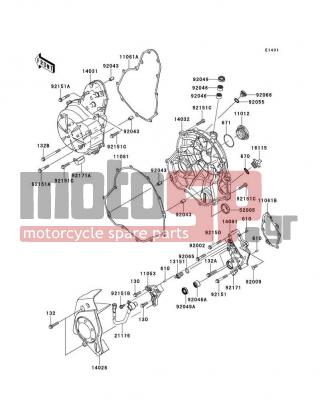 KAWASAKI - VERSYS® 2010 - Engine/Transmission - Engine Cover(s) - 132BB0630 - BOLT-FLANGED-SMALL,6X30