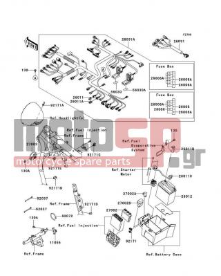 KAWASAKI - VULCAN® 1700 CLASSIC LT 2010 -  - Chassis Electrical Equipment - 130BB0612 - BOLT-FLANGED,6X12