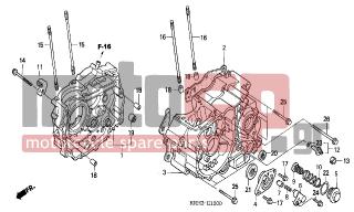 HONDA - XR125L (ED) 2005 - Engine/Transmission - CRANKCASE - 35750-GS3-003 - CONTACT, NEUTRAL SWITCH