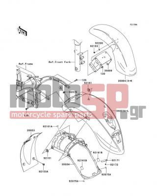 KAWASAKI - VULCAN® 900 CLASSIC 2010 - Body Parts - Fenders(JKAVN2B1 7A016370-) - 92153-1599 - BOLT,6X20